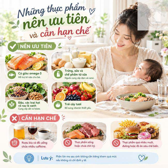 Những thực phẩm nên ưu tiên và cần hạn chế